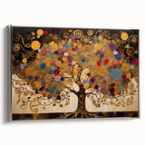 Framed abstract landscape wall art in silver frame, showcasing vibrant colors and dynamic shapes, ideal for modern home decor. Perfect for adding artistic flair.
