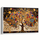 Framed canvas wall art showcasing an abstract landscape design in soft earth tones, set against a sleek white frame, perfect for modern home decor.