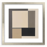 Contemporary Abstract Canvas – Neutral Block Geometry Design