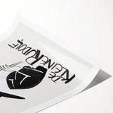 Minimalist Expressionist Wall Art - Bold Black & White Design