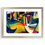 Vibrant Abstract Landscape - Modern Wall Art in Bold Color Palette