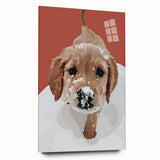 Snow Puppy Nursery Art for Kids - Children's Wall Decor