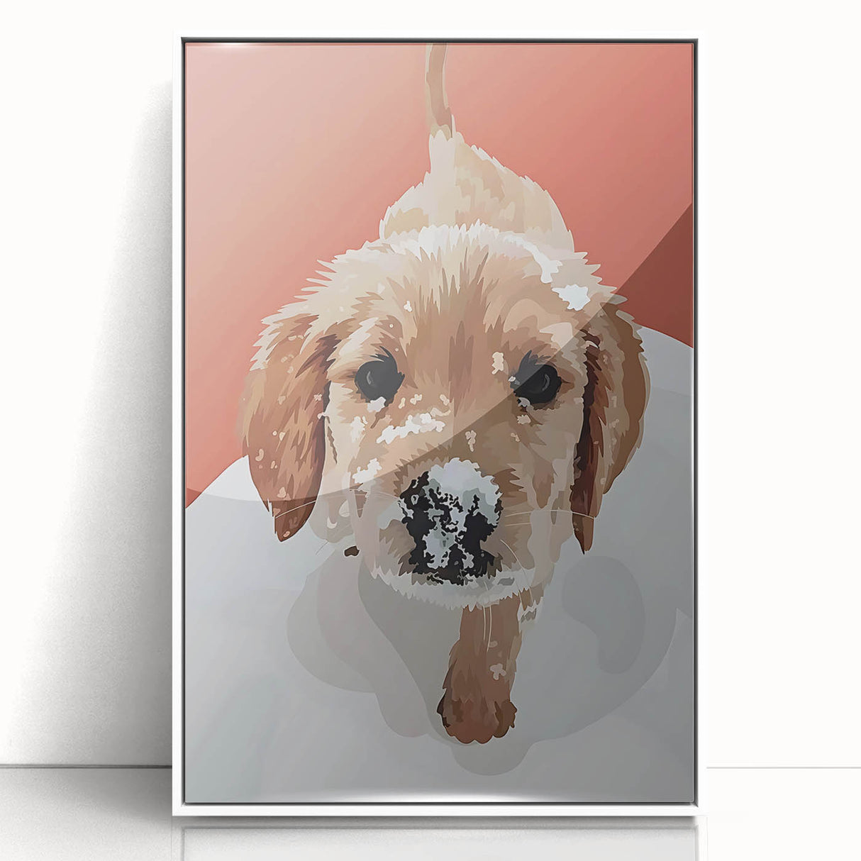 Snow Puppy Nursery Art for Kids - Children's Wall Decor