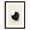 Abstract minimalist wall art framed with a white mat, featuring soft pastel colors and geometric patterns, perfect for modern home decor.