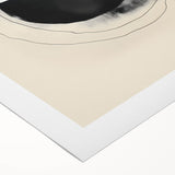Abstract minimalist wall art print on rolled canvas showcasing soft pastel colors and geometric shapes, ideal for modern home decor, packed in a protective tube.
