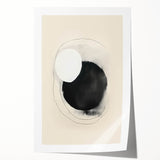 Abstract minimalist wall art print showcasing a blend of soft pastel colors and geometric shapes, rolled and ready for framing, emphasizing modern decor aesthetics.