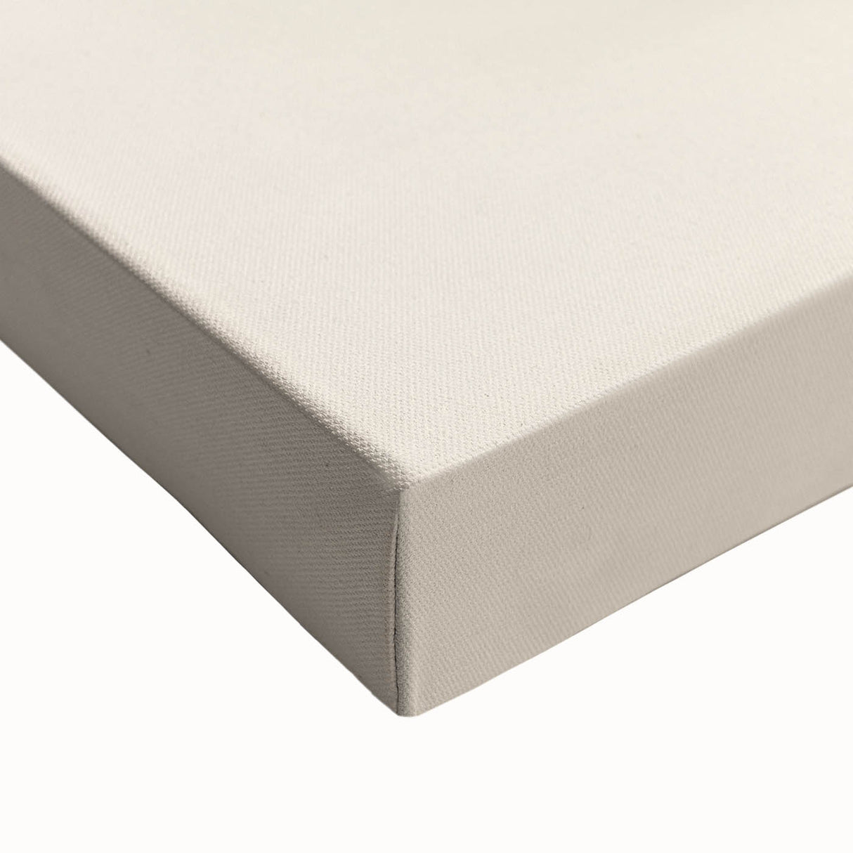 Close-up of abstract minimalist wall art on stretched canvas, showcasing soft pastel colors and geometric shapes, perfect for modern home decor.