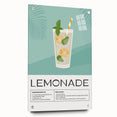 Large abstract wall art on acrylic glass depicting colorful food and drink motifs, ideal for dining room decor.