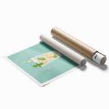 Extra large rolled print of floral art in soft pastel shades, ideal for classy bathroom or large living room wall art.