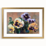 Abstract floral art print framed in elegant gold, showcasing vibrant colors and intricate designs, perfect for modern home decor and interior styling.
