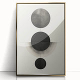 Framed abstract minimalist wall art featuring a gold-acrylic design, set against a clean white background, perfect for modern home decor.