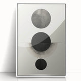 Abstract minimalist wall art framed in acrylic, showcasing a white background and geometric patterns, perfect for modern decor and artistic interiors.