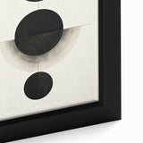Close-up of a framed minimalist abstract wall art piece showcasing soft pastel colors, intricate textures, and modern design elements, perfect for contemporary decor.