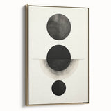 Framed minimalist abstract wall art featuring gold accents against a neutral background, showcasing a sleek side view that enhances modern decor aesthetics. Perfect for contemporary interiors, this piece adds a touch of elegance to any room.