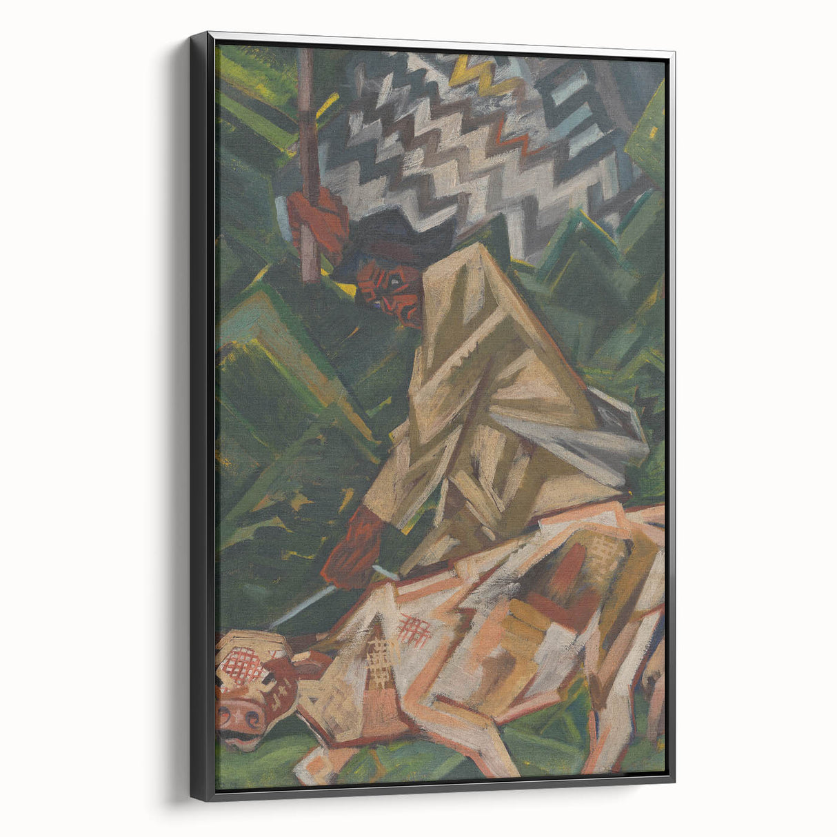 Vibrant Expressionist Wall Art - Bold Abstract Narrative Design