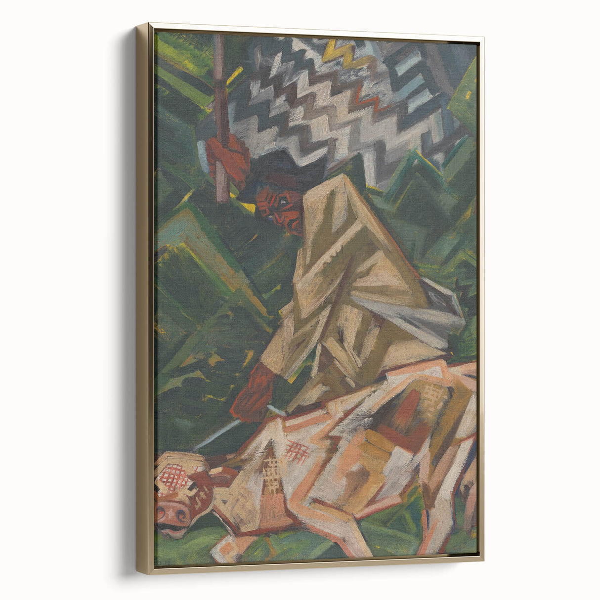 Vibrant Expressionist Wall Art - Bold Abstract Narrative Design
