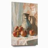 Large abstract wall art on acrylic glass featuring an assortment of fruits in vibrant colors.