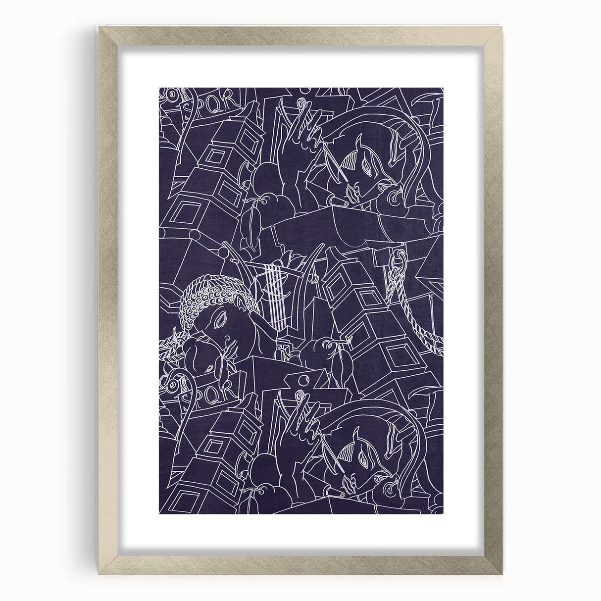 SPQR Modern Line Art Print - Intricate Abstract Design by Victor Proetz