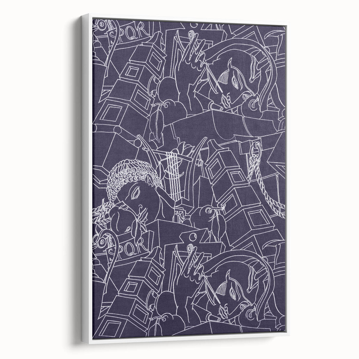 SPQR Modern Line Art Print - Intricate Abstract Design by Victor Proetz