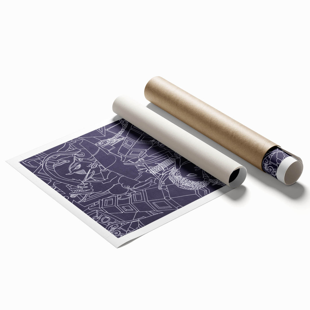 SPQR Modern Line Art Print - Intricate Abstract Design by Victor Proetz