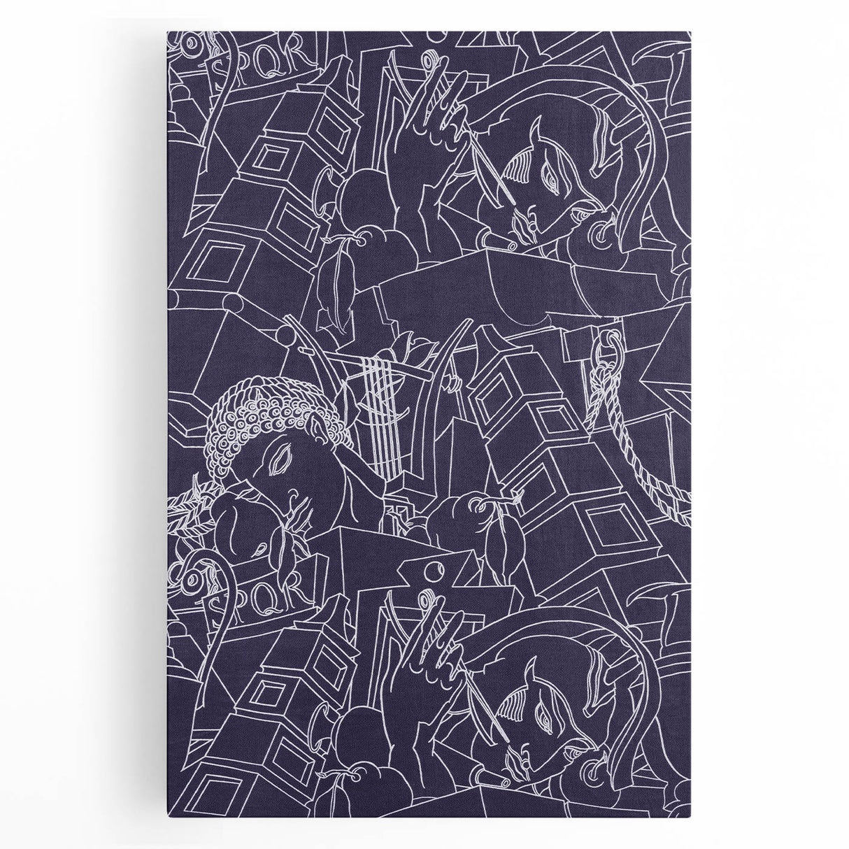 SPQR Modern Line Art Print - Intricate Abstract Design by Victor Proetz