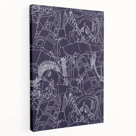 SPQR Modern Line Art Print - Intricate Abstract Design by Victor Proetz