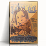 Janis Joplin Retro Wall Art – Vintage 1970s Blues Concert Print