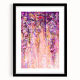 Abstract floral wall art framed in black, featuring vibrant colors and intricate designs, perfect for home decor or gallery display, enhancing any space's aesthetic appeal.