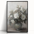 Framed abstract floral artwork in vibrant colors, featuring a black frame and acrylic finish, perfect for modern home decor and enhancing interior aesthetics.