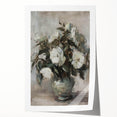 Vibrant abstract floral rolled print showcasing colorful blooms in shades of pink, blue, and yellow, perfect for modern home decor, elegantly packaged.