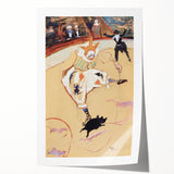 At the Circus - Playful Clown Art Print by Henri de Toulouse-Lautrec