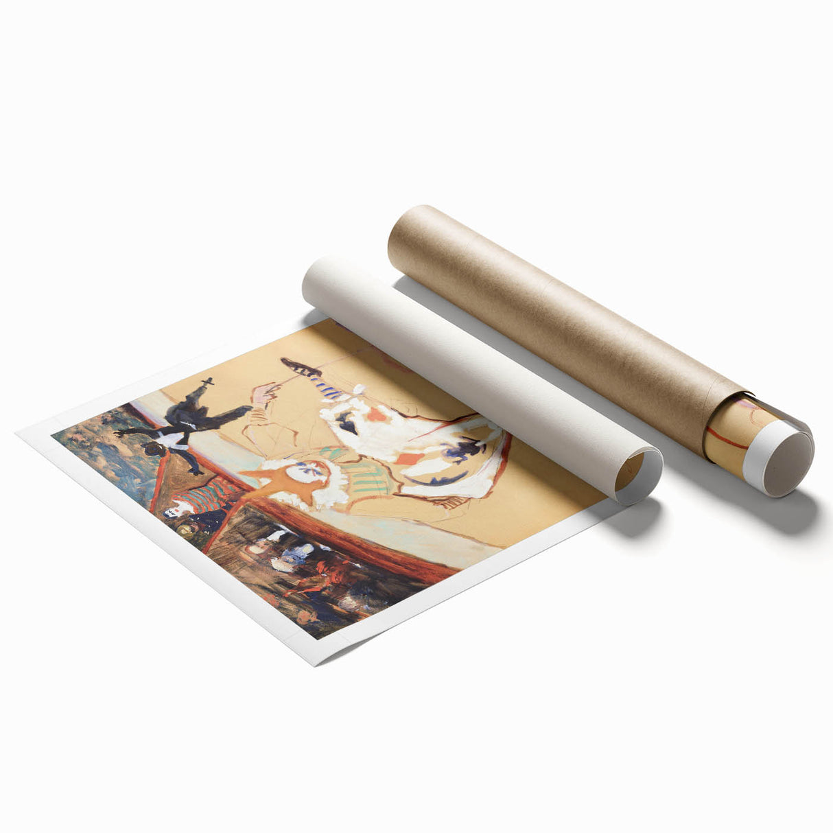 At the Circus - Playful Clown Art Print by Henri de Toulouse-Lautrec