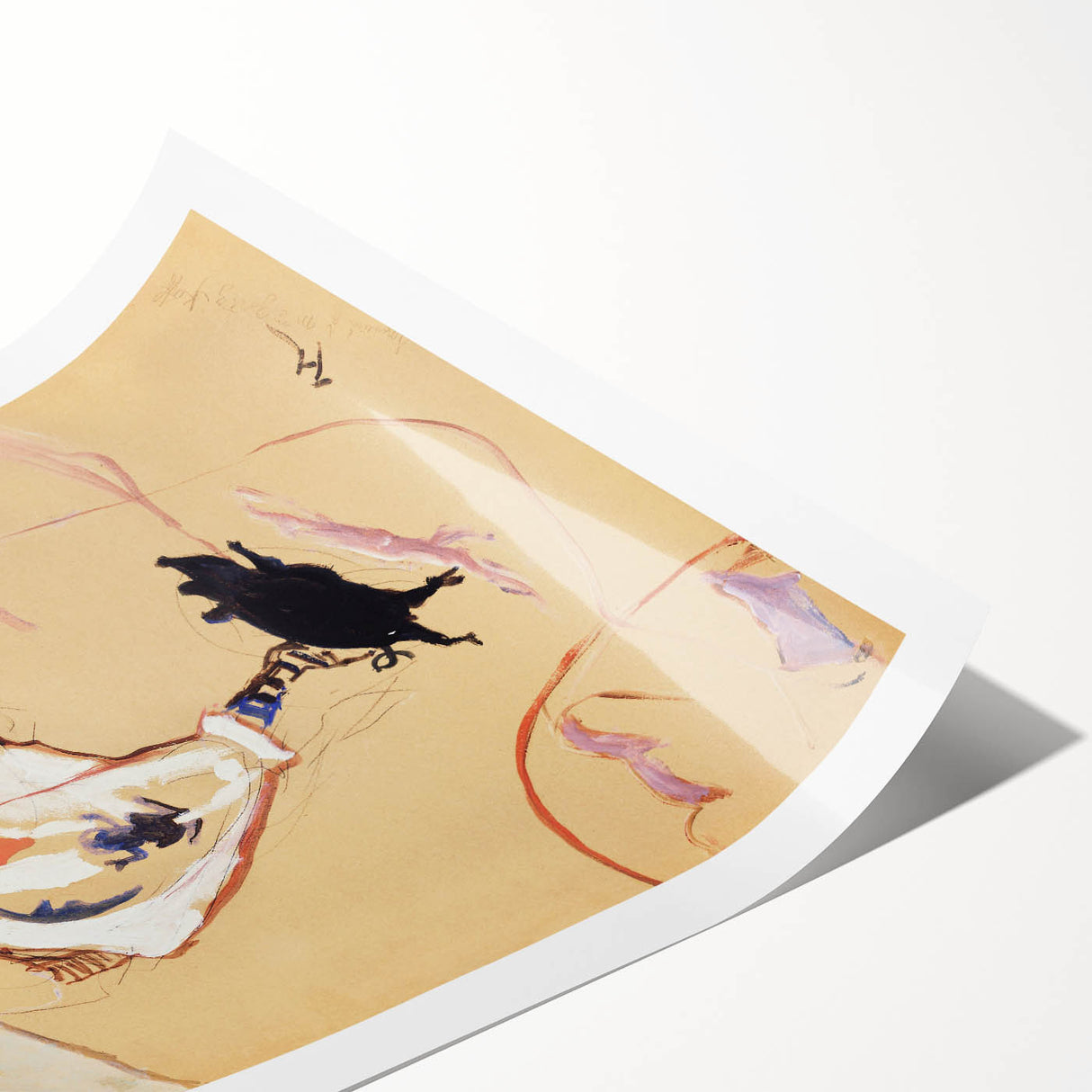 At the Circus - Playful Clown Art Print by Henri de Toulouse-Lautrec