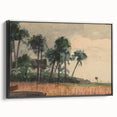 Realism Art Prints - Serene Palm Trees Landscape on Canvas and Acrylic