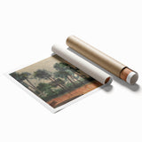 Realism Art Prints - Serene Palm Trees Landscape on Canvas and Acrylic