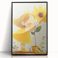 Sunflower Girl Nursery Art for Kids - Girls Bedroom Art