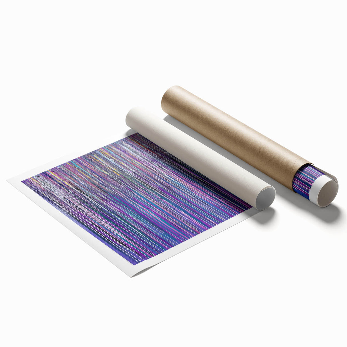 Acrylic Dining Room Artwork – Vibrant Purple and Blue Drip Art