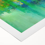 Abstract floral design on rolled canvas showcasing vibrant colors and intricate patterns, ideal for modern home decor. Packaged securely in a sturdy tube for safe transport.