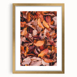 Extra large abstract art print featuring textured autumnal hues on a framed canvas, ideal for living room decor.