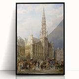 Brussels Grand Place by Christiaan Dommershuijzen - Romanticism Art