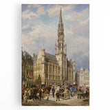 Brussels Grand Place by Christiaan Dommershuijzen - Romanticism Art