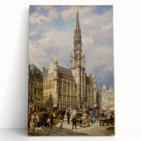 Brussels Grand Place by Christiaan Dommershuijzen - Romanticism Art
