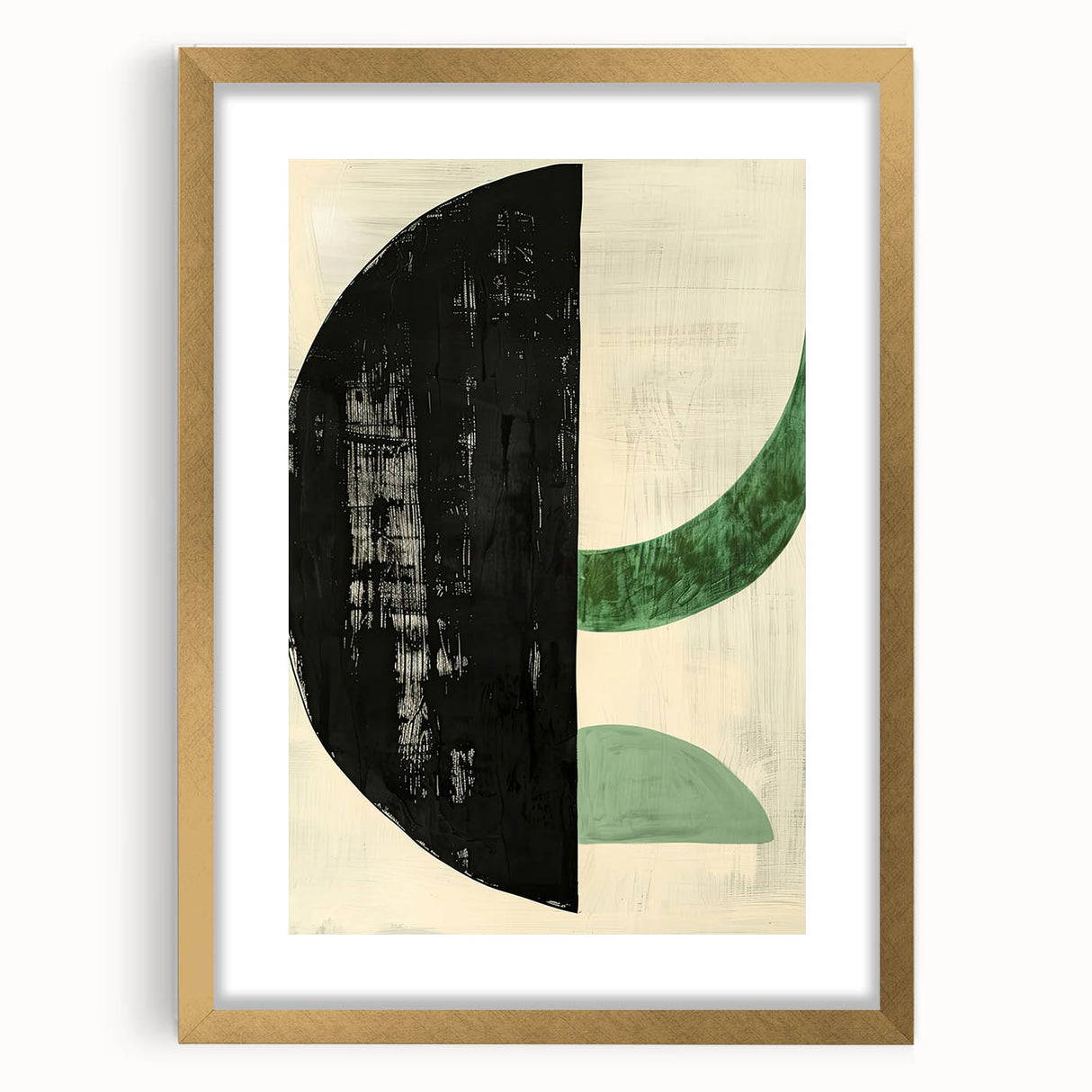 Contemporary Dining Art Pieces – Bold Black and Green Geometry