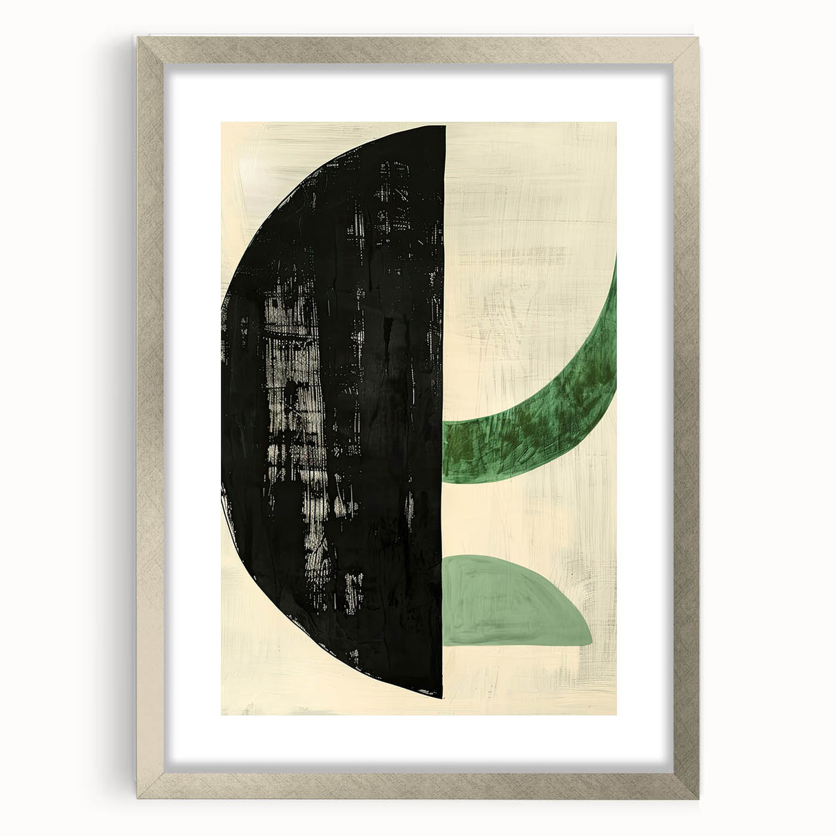 Contemporary Dining Art Pieces – Bold Black and Green Geometry