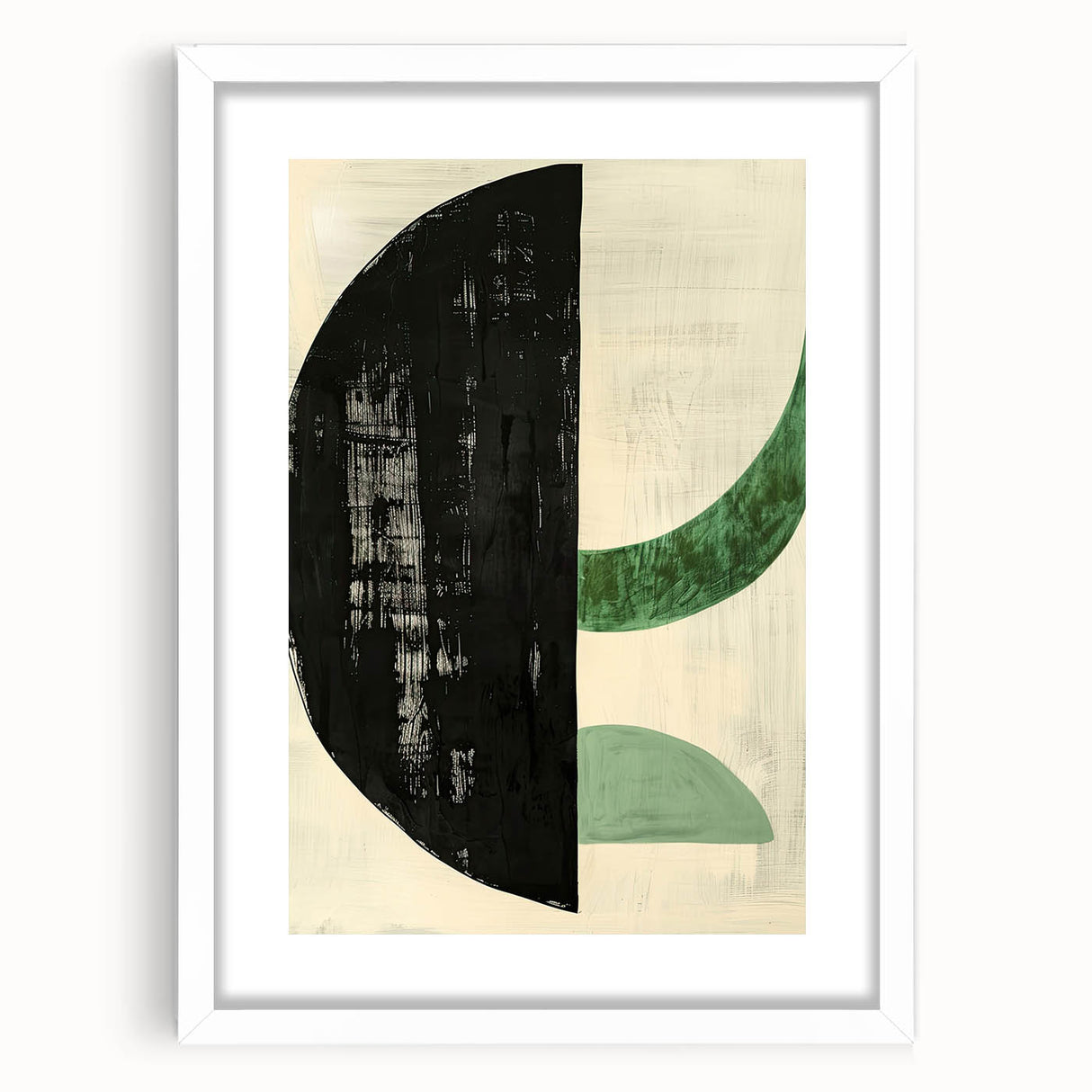 Contemporary Dining Art Pieces – Bold Black and Green Geometry