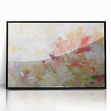 Framed acrylic artwork showcasing vibrant abstract floral designs in black, perfect for modern home decor. Ideal for enhancing interior aesthetics.