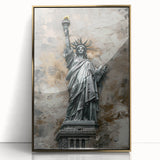 Abstract landscape wall art featuring vibrant colors and a gold frame, showcasing a modern design that enhances any decor. Perfect for contemporary interiors.