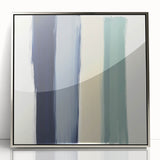 Minimalist Abstract Wall Art – Navy, Sage, and Neutral Strokes