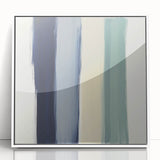 Minimalist Abstract Wall Art – Navy, Sage, and Neutral Strokes