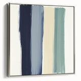 Minimalist Abstract Wall Art – Navy, Sage, and Neutral Strokes